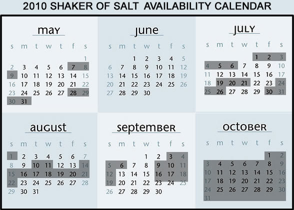 Shaker of Salt Calendar
